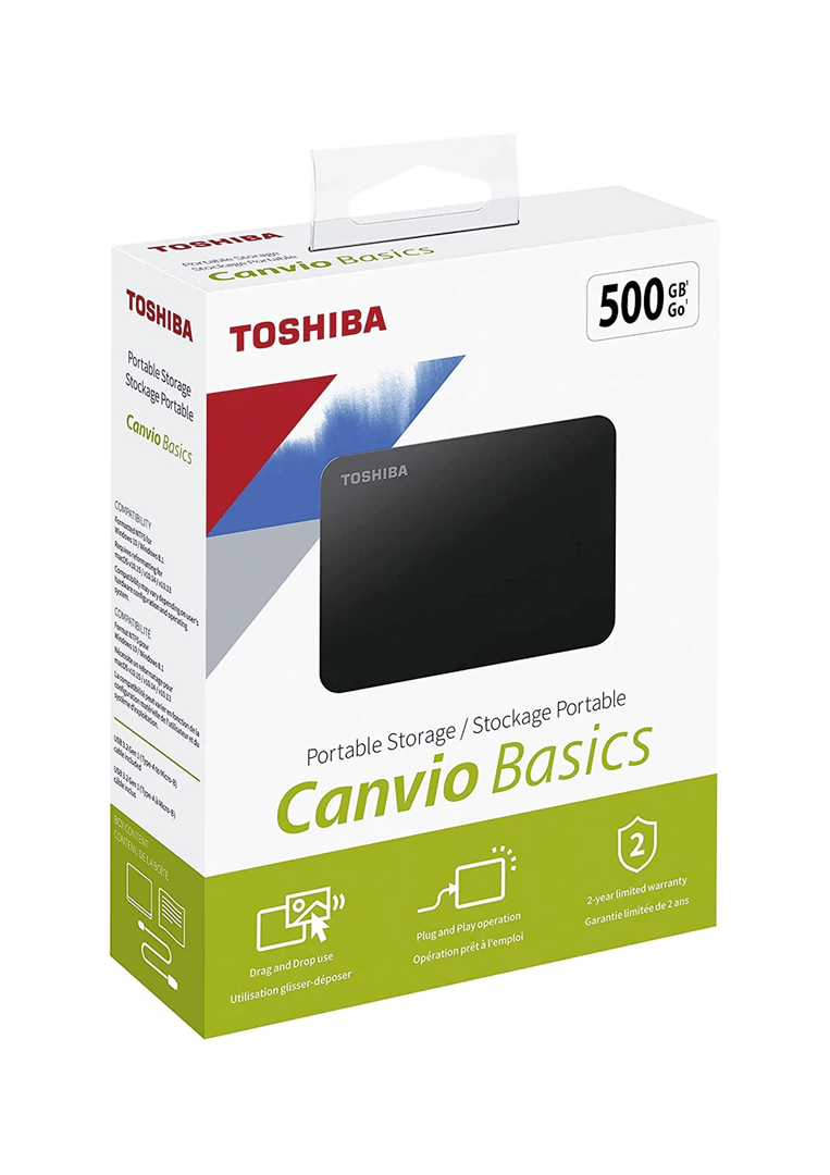 Toshiba Disque Dure Externe - 500GB - Noir - tekcom